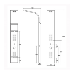 Στήλη υδρομασάζ NERO A7304B CASA PRACTIKA 3