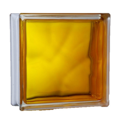 Υαλότουβλο Έγχρωμο Εσωτερικό Κίτρινο 19x19x8cm CASA PRACTIKA