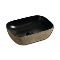 Νιπτήρας Levidi 72-2030 SAGRE BEIGE-BLACK MAT CASA PRACTIKA