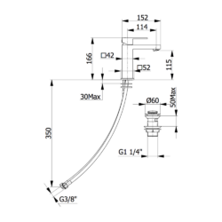 Μπαταρία νιπτήρος NEW LOBA 9510 CASA PRACTIKA 1