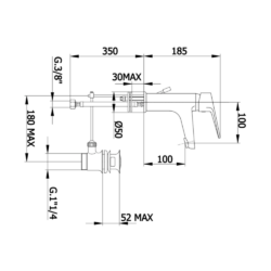 Μπαταρία νιπτήρος SIENA 9810 CASA PRACTIKA 1