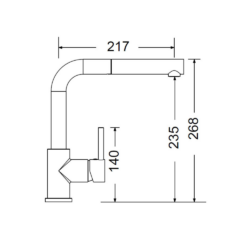 Μπαταρία νεροχύτη FLUO 18580-100 CASA PRACTIKA 2