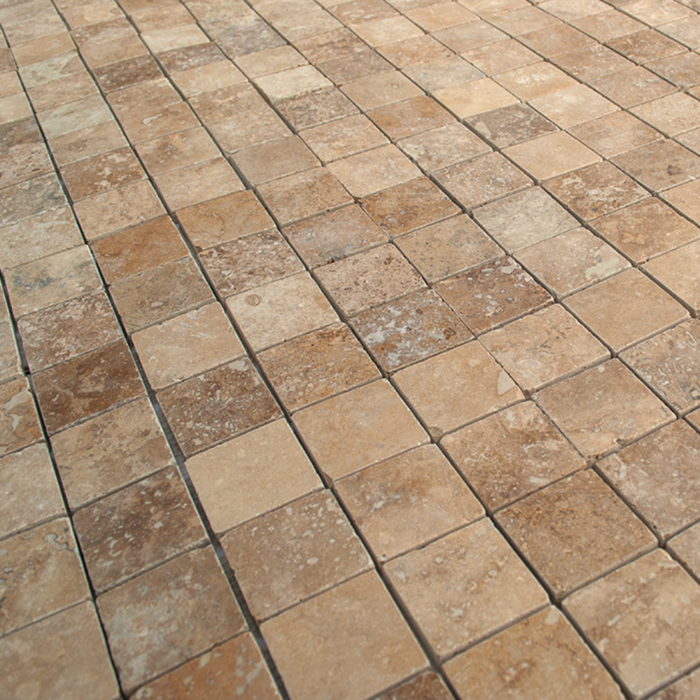 Τραβερτίνο Γαία Αντίκ 4,8x10cm σε δίχτυ CASA PRACTIKA 1