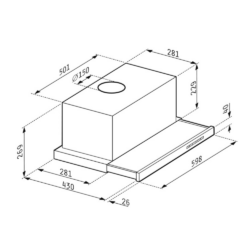 Απορροφητήρας Συρόμενος Turbo Plus Ανοξείδωτος 60cm CASA PRACTIKA 1