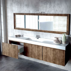 Έπιπλο μπάνιου XENIA 250cm ANZIANO GREY CASA PRACTIKA