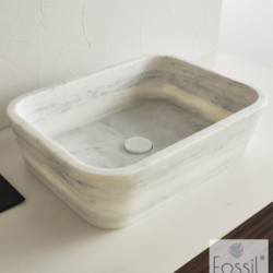 Νιπτήρας Gaia Marble 60x38cm CARRARA NUOVO CASA PRACTIKA
