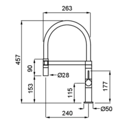Μπαταρία νεροχύτη WAVE BLACK CASA PRACTIKA