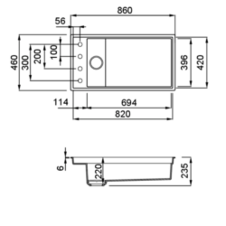 Νεροχύτης DIALOGO 360 Workstation SAGE GREEN CASA PRACTIKA