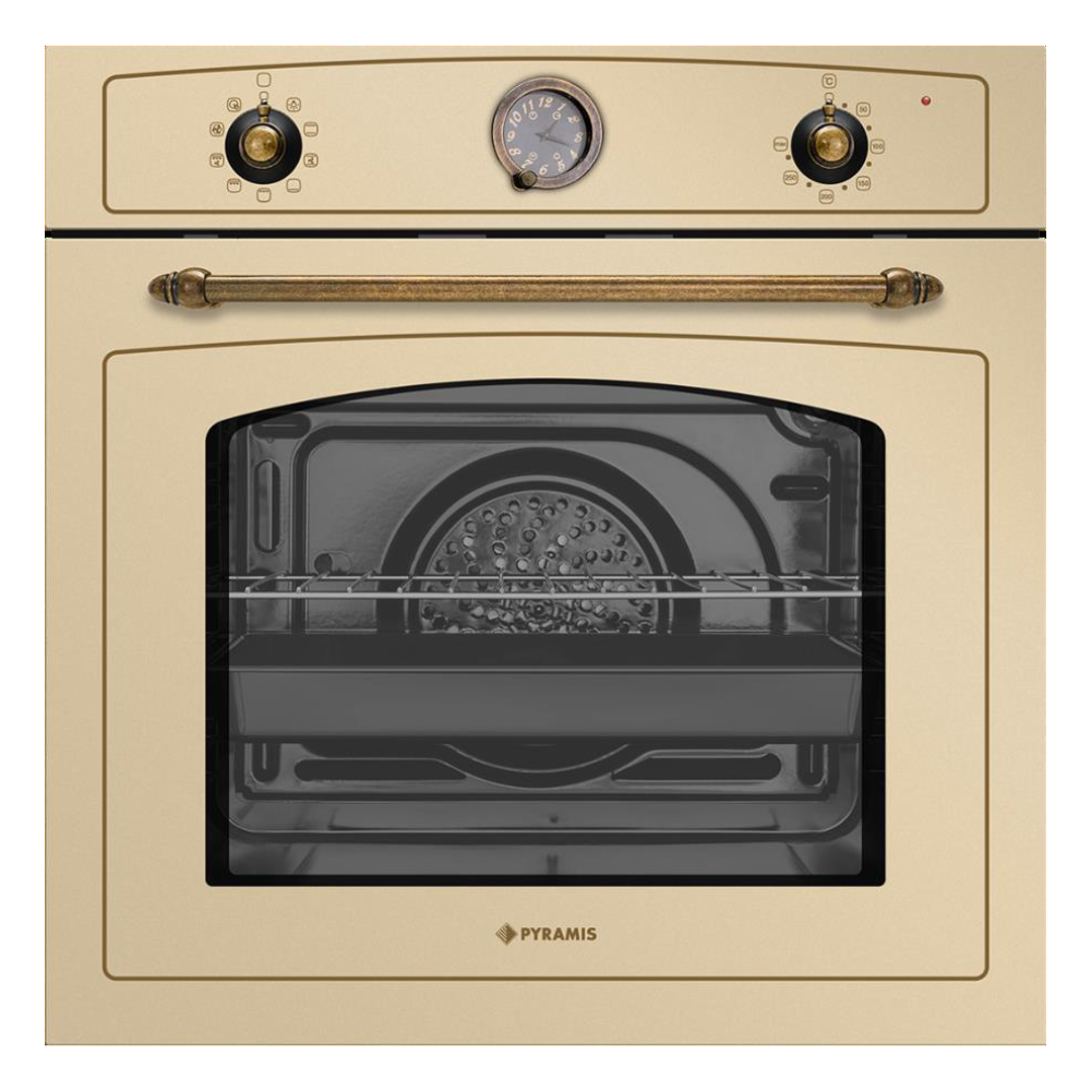 Εντοιχιζόμενος Φούρνος Άνω Πάγκου Rustic Beige Metal 733070 CASA PRACTIKA