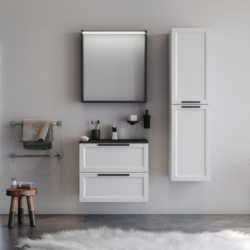 Σετ Έπιπλο Μπάνιου LAGUNA Λευκό MDF 18mm Λάκα 60 9SLAG060WHM CASA PRACTIKA