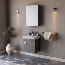 Σετ Έπιπλο Μπάνιου NEON Ανθρακί MDF 18mm 45 9SNEO045ANM CASA PRACTIKA