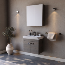 Σετ Έπιπλο Μπάνιου NEON Ανθρακί MDF 18mm 60 9SNEO060ANM CASA PRACTIKA