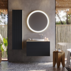 Σετ Έπιπλο Μπάνιου VIEN Ανθρακί MDF 18mm Λάκα 80 9SVIE080ANBM CASA PRACTIKA