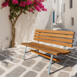 Παγκάκι Κήπου με μεταλλικά πόδια 180cm CASA PRACTIKA