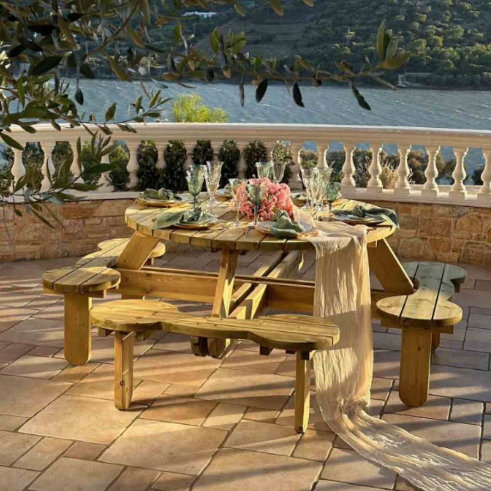 Στρογγυλό Τραπέζι Κήπου 8 Θέσεων CASA PRACTIKA