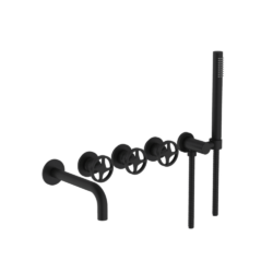 Μπαταρία λουτρού DUETTO DE210-BB BLACK MATT CASA PRACTIKA