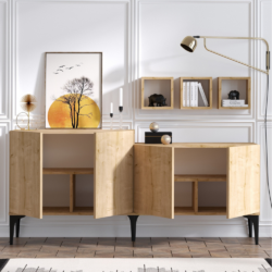 Μπουφές μελαμίνης HM9430.01 180x40x85Υcm CASA PRACTIKA 2