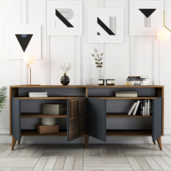 Μπουφές μελαμίνης HM9431.01 180x35x78,6Ycm CASA PRACTIKA 2