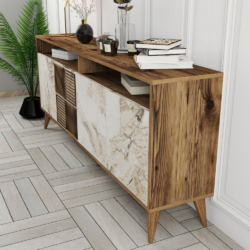 Μπουφές μελαμίνης HM9431.03 180x35x78,6Ycm CASA PRACTIKA 3