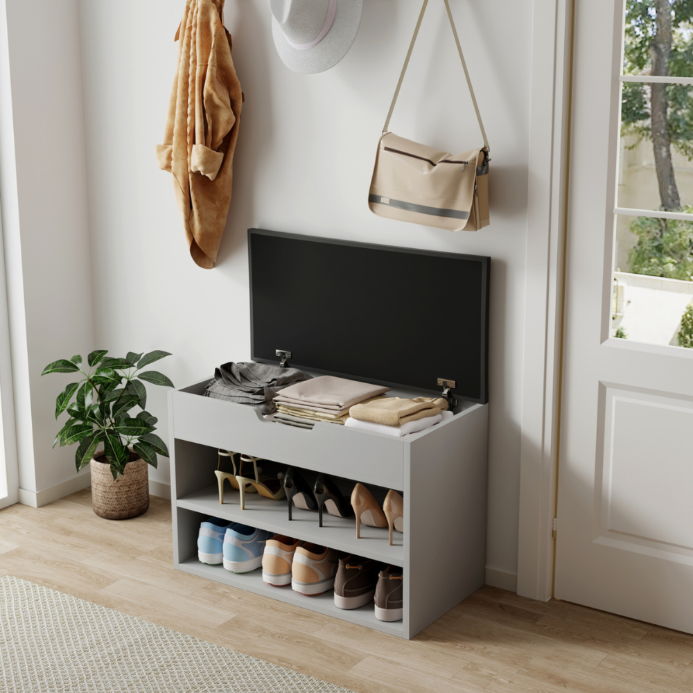 Παππουτσοθήκη με κάθισμα Romir HM2477.05 60x30x44Υcm CASA PRACTIKA 1