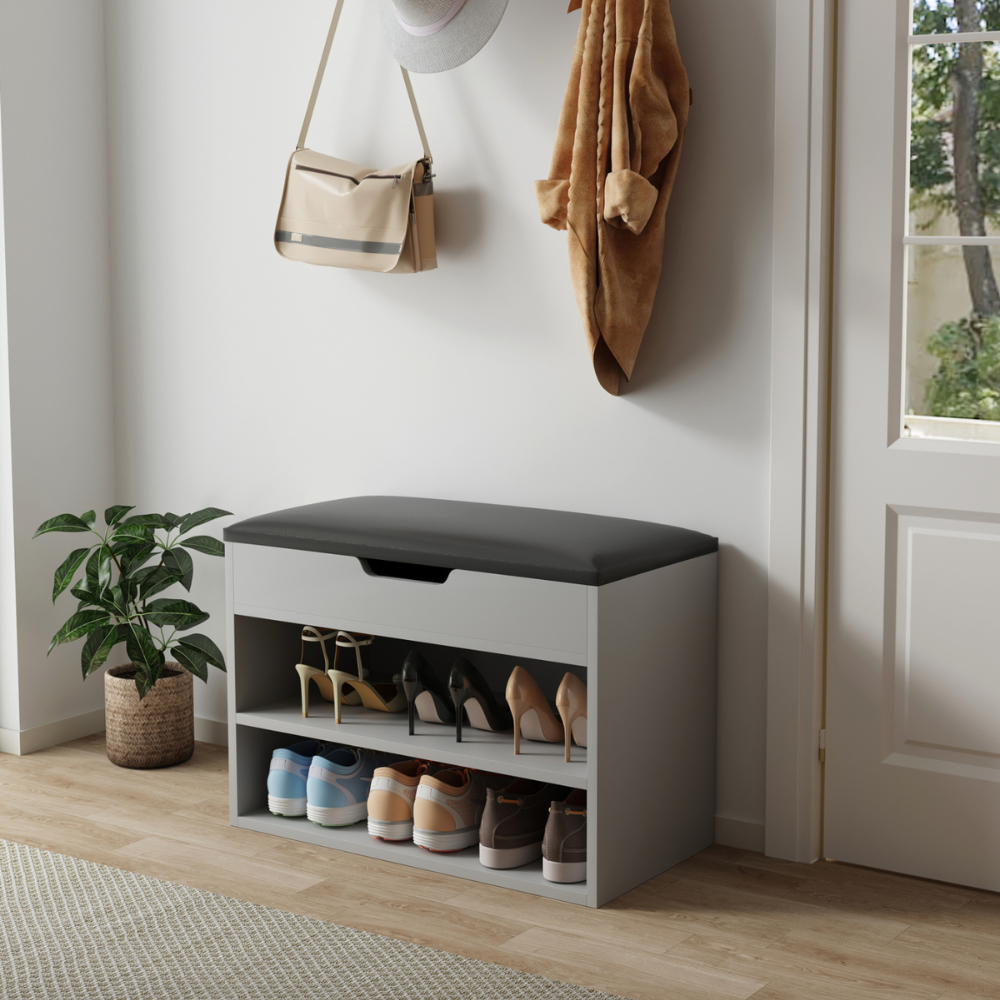 Παππουτσοθήκη με κάθισμα Romir HM2477.05 60x30x44Υcm CASA PRACTIKA