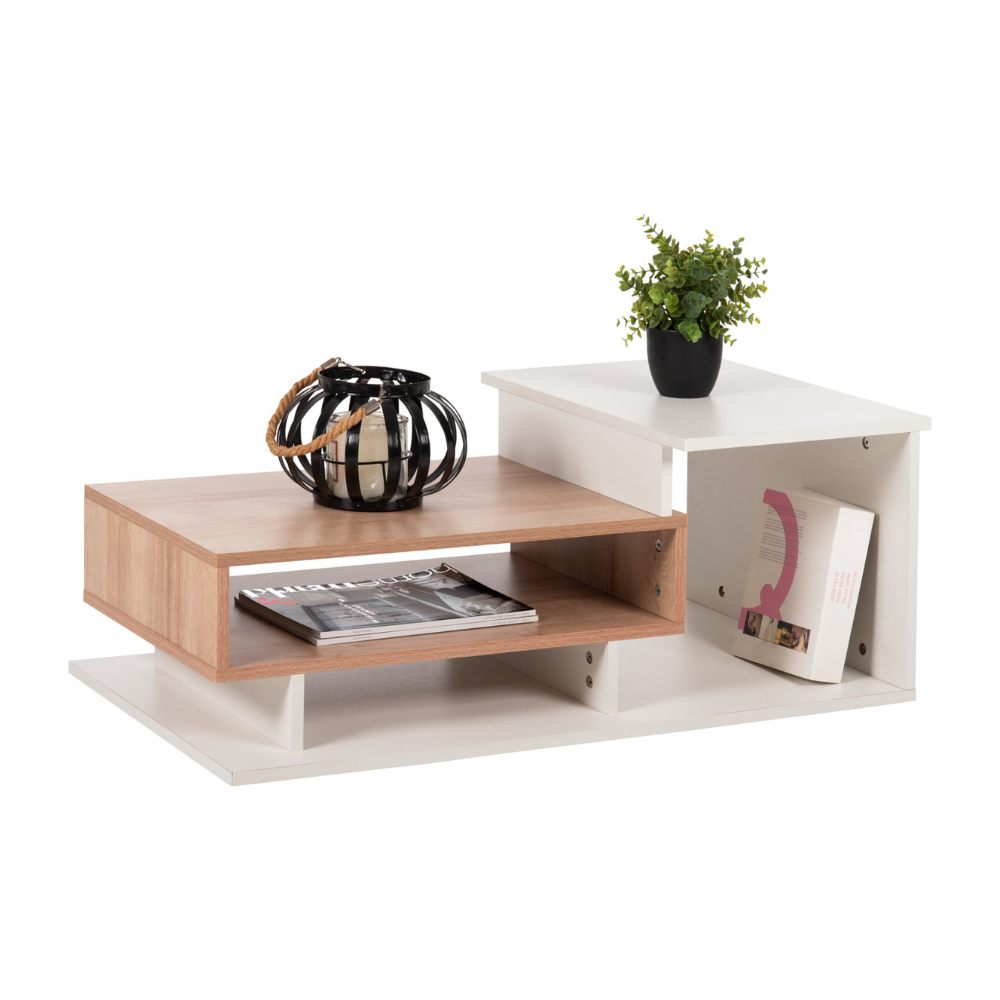 Τραπέζι σαλονιού Rosamund HM8868.11 90x50x24,5-35Ycm CASA PRACTIKA