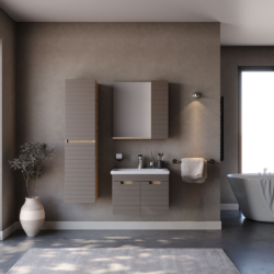Σετ Έπιπλο Μπάνιο VEGA Καπουτσίνο MDF 18mm Λάκα 65 9SVEG065CAM CASA PRACTIKA