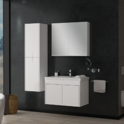 Σετ Έπιπλο Μπάνιου ADA Λευκό MDF 18mm Λάκα 80 9SADA080WHM CASA PRACTIKA