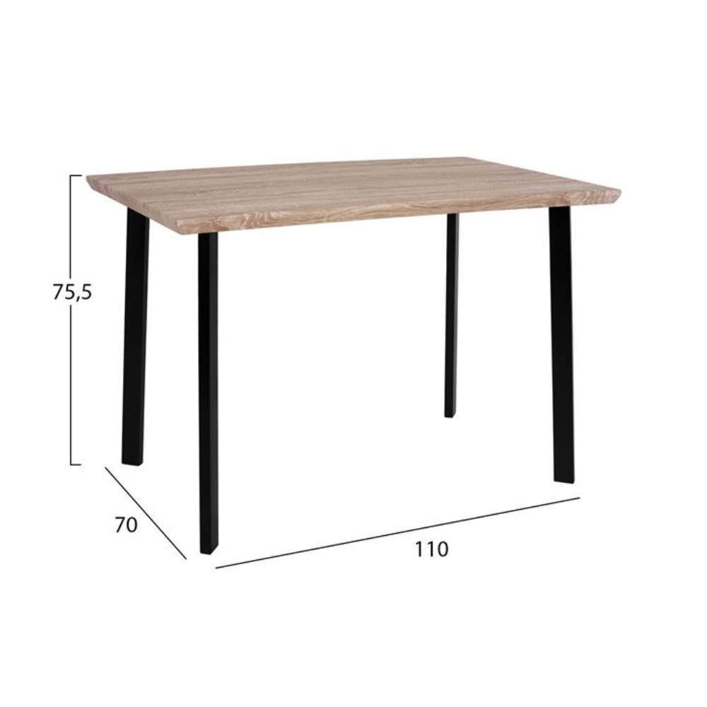 Σετ τραπεζαρίας Vanessa HM11019 110Χ70Χ75,5cm CASA PRACTIKA 2