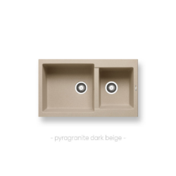 Νεροχύτης ALAZIA (86×50) 1 3 4B - DARK BEIGE CASA PRACTIKA