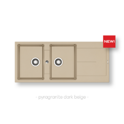 Νεροχύτης ITHAKA (116×50) 2B 1D - DARK BEIGE CASA PRACTIKA