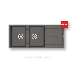 Νεροχύτης ITHAKA (116×50) 2B 1D - IRON GREY CASA PRACTIKA