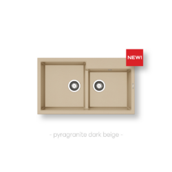 Νεροχύτης ITHAKA (86×50) 1 3 4B - DARK BEIGE CASA PRACTIKA