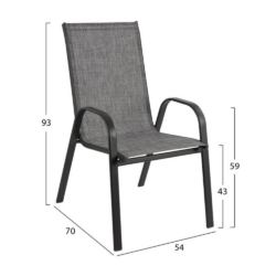 Σετ Τραπεζαρίας Μεταλλικό LEON HM10565.01 CASA PRACTIKA 2