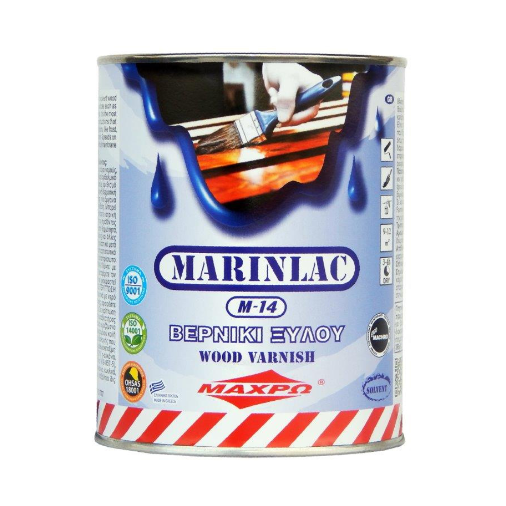 Αδιάβροχο βερνίκι ξύλου Marinlac Solvent M-14 CASA PRACTIKA