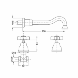 Μπαταρία νιπτήρος PRINCETON 869-220 CASA PRACTIKA