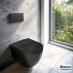 Λεκάνη Κρεμαστή LENTA 53cm BLACK MATT CASA PRACTIKA 1