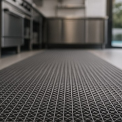 Πλαστικό Δάπεδο ZIGZAG ΜΑΤ GREY 8mm 1.20Μ CASA PRACTIKA 1