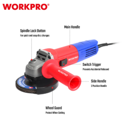 WORKPRO ΓΩΝΙΑΚΟΣ ΤΡΟΧΟΣ 1200W Φ125mm WP472024 (PROFI) CASA PRACTIKA