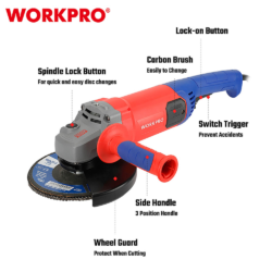 WORKPRO ΓΩΝΙΑΚΟΣ ΤΡΟΧΟΣ 2200W Φ180mm WP472014 (PROFI) CASA PRACTIKA 1