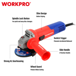 WORKPRO ΓΩΝΙΑΚΟΣ ΤΡΟΧΟΣ 800W Φ115mm WP472003 (PROFI) CASA PRACTIKA 2