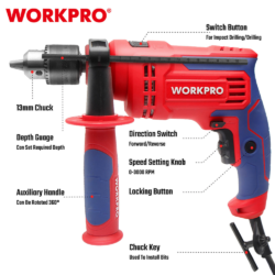 WORKPRO ΔΡΑΠΑΝΟ ΚΡΟΥΣΤΙΚΟ ΗΛΕΚΤΡΙΚΟ 710W WP470200CE (PROFI) CASA PRACTIKA 1