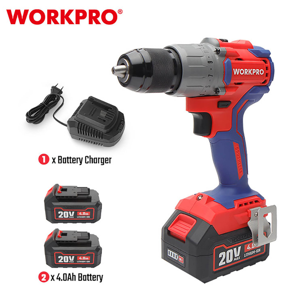WORKPRO ΕΠΑΝΑΦΟΡΤΙΖΟΜΕΝΟ ΔΡΑΠΑΝΟΚΑΤΣΑΒΙΔΟ 20V-Li BL 60Nm. (2×4,0AH) WP390008 (PROFI) CASA PRACTIKA 1