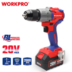 WORKPRO ΕΠΑΝΑΦΟΡΤΙΖΟΜΕΝΟ ΔΡΑΠΑΝΟΚΑΤΣΑΒΙΔΟ 20V-Li BL 60Nm. (2×4,0AH) WP390008 (PROFI) CASA PRACTIKA