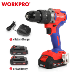 WORKPRO ΕΠΑΝΑΦΟΡΤΙΖΟΜΕΝΟ ΔΡΑΠΑΝΟΚΑΤΣΑΒΙΔΟ ΚΡΟΥΣΤΙΚΟ 20V-Li BL 60Nm. (2×2,0AH) WP390007 (PROFI) CASA PRACTIKA 2