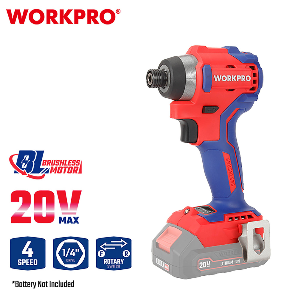 WORKPRO ΕΠΑΝΑΦΟΡΤΙΖΟΜΕΝΟ ΚΑΤΣΑΒΙΔΙ ΠΑΛΜΙΚΟ 20V-Li BL 220Nm SOLO WP390100 (PROFI) CASA PRACTIKA