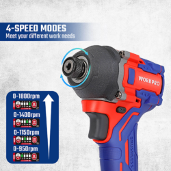 WORKPRO ΕΠΑΝΑΦΟΡΤΙΖΟΜΕΝΟ ΚΑΤΣΑΒΙΔΙ ΠΑΛΜΙΚΟ 20V-Li BL 230Nm. (1×2,0AH) WP390106 (PROFI PLUS) CASA PRACTIKA 2