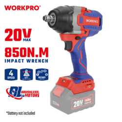 WORKPRO ΕΠΑΝΑΦΟΡΤΙΖΟΜΕΝΟ ΜΠΟΥΛΟΝΟΚΛΕΙΔΟ 20V-Li BL 850Nm SOLO WP390213 (PROFI) CASA PRACTIKA