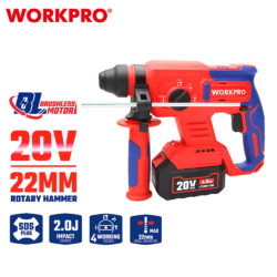WORKPRO ΕΠΑΝΑΦΟΡΤΙΖΟΜΕΝΟ ΣΚΑΠΤΙΚΟ ΠΕΡΙΣΤΡΟΦΙΚΟ ΠΙΣΤΟΛΕΤΟ SDS PLUS 20V-Li BL (2×4,0AH)WP390301 (PROFI) CASA PRACTIKA