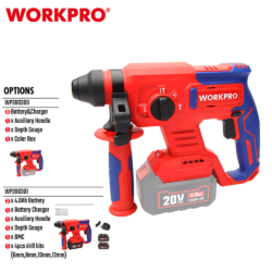 WORKPRO ΕΠΑΝΑΦΟΡΤΙΖΟΜΕΝΟ ΣΚΑΠΤΙΚΟ ΠΕΡΙΣΤΡΟΦΙΚΟ ΠΙΣΤΟΛΕΤΟ SDS PLUS 20V-Li BL SOLO WP390300 (PROFI) CASA PRACTIKA 1